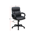 English Elm Standard Back Upholstered Office Chair, Black