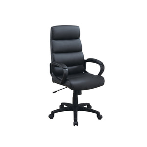 English Elm High-Back Adjustable Height Office Chair In Black