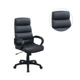 English Elm High-Back Adjustable Height Office Chair In Black