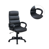 English Elm High-Back Adjustable Height Office Chair In Black