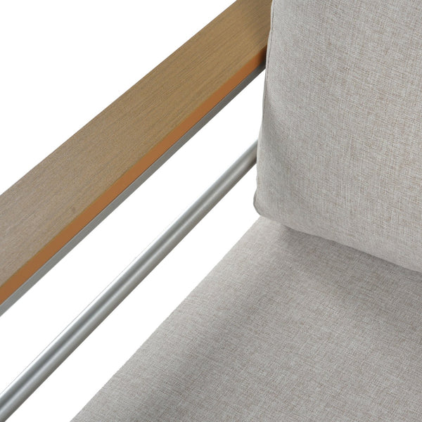 English Elm Christopher Knight Home® - Cora Modern Aluminum Club Chair With Beige Cushion – Stylish, Lightweight, And Weather-Resistant Seat N775P210695S