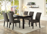 English Elm Ployfiber Upholstered Dining Chair, Ash Black(Set Of 2)