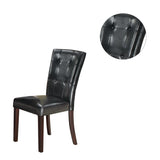 English Elm Faux Leather Upholstered Dining Chair, Black(Set Of 2)