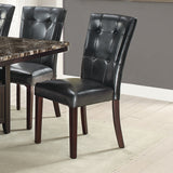 English Elm Faux Leather Upholstered Dining Chair, Black(Set Of 2)