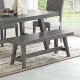 English Elm Sturdy Wood Dining Bench, Grey