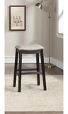 English Elm Grey Pu Upholstery Bar Stool, Set Of 2