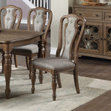 Brown Upholstered Dining Chairs Set of 2 | Tufted Back, Sturdy Design | 250 lbs Capacity