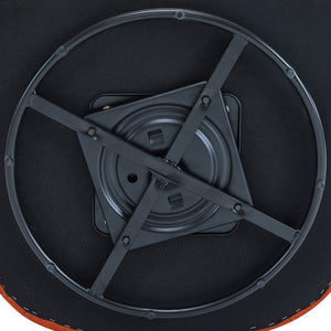 English Elm Christopher Knight Home® - Wilmore Orange Faux Leather Swivel Barrel Chair with 360° Rotation, Gold-Accent Finish, No Assembly Needed N776P237260O