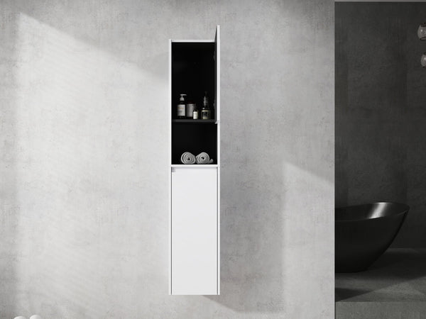 English Elm 12" Bathroom Side Cabinet - Wall-Mounted, Soft-Close Doors, Space-Saving Design For Modern Homes W999S00282