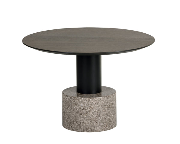 Sunpan Monaco Coffee Table: Modern Elegance with Unique Marble Design and Durable Iron Base for Any Space Black / Grey Marble / Raw Umber