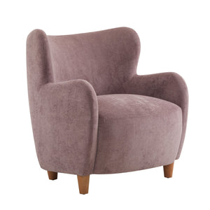 English Elm Christopher Knight Home® - Lucia Velvet Wingback Armchair with Pocket Spring Cushion, Mid-Century Birch Legs, Luxe Comfort Light Purple 31.5 L x 30.75 W x 30.5 H N776P205426P