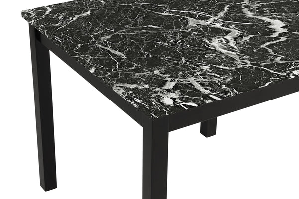 English Elm 5Pc Counter Height Dining Set With Faux Marble Table & Plush Upholstered Chairs For Stylish Dining B011P243216