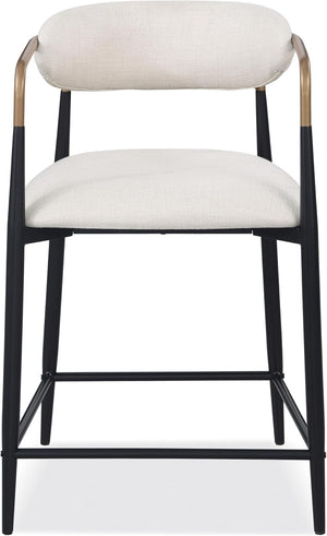 English Elm Contemporary Northall Arm Chair with Sleek Upholstery and Minimalist Profile for Modern Dining Spaces Black,Gold,White 56 L x 26 W x 13 H B2741P409548