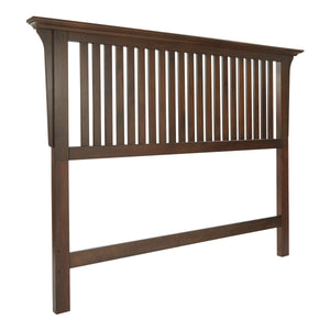OSP Home Furnishings Modern Mission Queen Headboard Vintage Oak