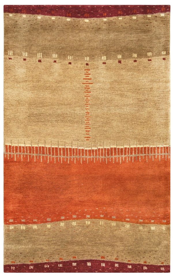 Alora Decor Desert Hand-Tufted Wool Rug In Rustic Southwestern Tones — Durable Hard-Twist Pile, Lodge Style 3'6" x 5'6" 01201200200043656
