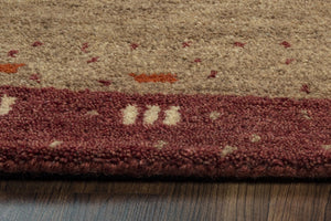 Alora Decor Desert Hand-Tufted Wool Rug In Rustic Southwestern Tones — Durable Hard-Twist Pile, Lodge Style 3'6" x 5'6" 01201200200043656