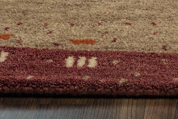 Alora Decor Desert Hand-Tufted Wool Rug In Rustic Southwestern Tones — Durable Hard-Twist Pile, Lodge Style 3'6" x 5'6" 01201200200043656