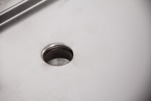English Elm 59" Stainless Steel Mechanic Teardown Table with Drain Hole and 1000 Lb Capacity W5675S00001