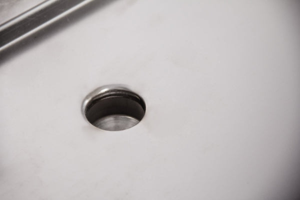 English Elm 59" Stainless Steel Mechanic Teardown Table with Drain Hole and 1000 Lb Capacity W5675S00001