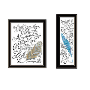 English Elm Trendy Decor 4u Motivational Typography 2 Piece Framed Canvas Art for Home Office B067P256640