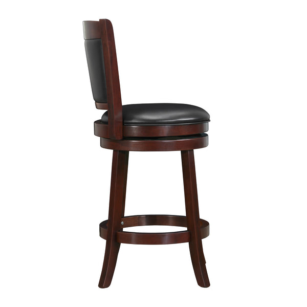 Jaxon Swivel Counter Stool Solid Rubberwood Padded Panel Back for Kitchen Islands