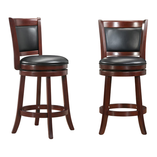 Jaxon Swivel Counter Stool Solid Rubberwood Padded Panel Back for Kitchen Islands