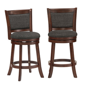 Jaxon Swivel Counter Stool Solid Rubberwood Padded Panel Back for Kitchen Islands