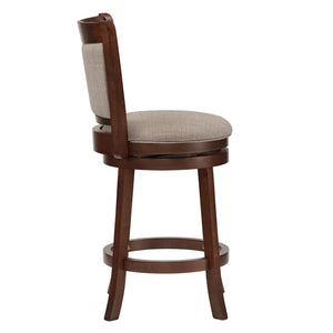 Jaxon Swivel Counter Stool Solid Rubberwood Padded Panel Back for Kitchen Islands