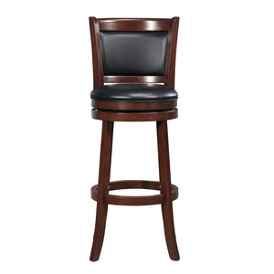 Jaxon Swivel Rubberwood Bar Stool with Upholstered Panel Back for Kitchen Seating