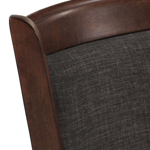 Jaxon Swivel Rubberwood Bar Stool with Upholstered Panel Back for Kitchen Seating