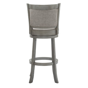 Jaxen Rubberwood Panel Back Bar Stool with Cushioned Seat and Footrest for Kitchen or Bar