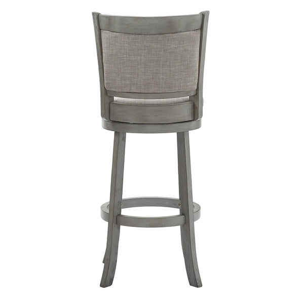Jaxen Rubberwood Panel Back Bar Stool with Cushioned Seat and Footrest for Kitchen or Bar