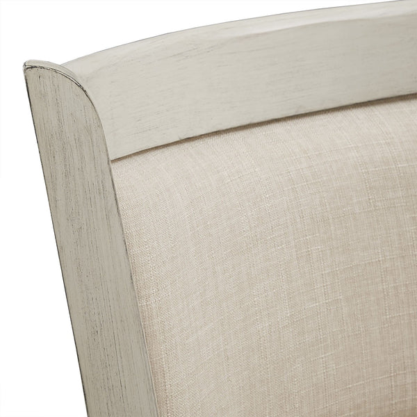 Jaxley Swivel Counter Stool Rubberwood Frame Upholstered Panel Back for Kitchen Bar