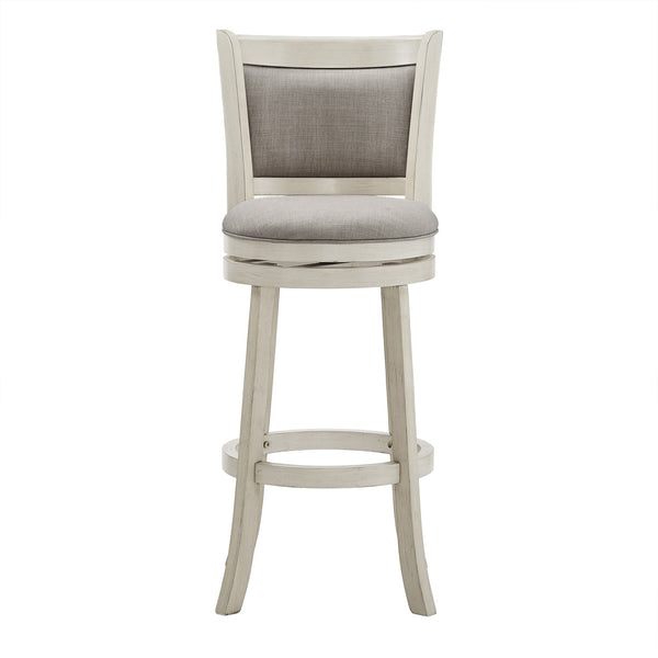 Jaxley Upholstered Swivel Barstool Rubberwood Frame Panel Back for Kitchen or Bar