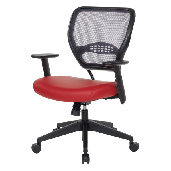 OSP Home Furnishings Airgrid® Mesh Back Ergonomic Manager Chair with Lumbar Support and Padded Contour Seat 5500-R100