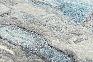 Alora Decor Spirit Hand-Tufted Abstract Rug In Wool Blend — Calming Blue Gray Ivory Palette, Durable Soft Feel 7'6" x 9'6" 01301310300337696