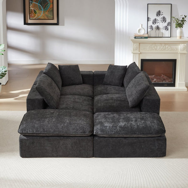 English Elm Modern Chenille Cloud Sofa - Cozy, Modular Design For Stylish Living Rooms, Apartments & Offices P1 W3396S00043-GIGA