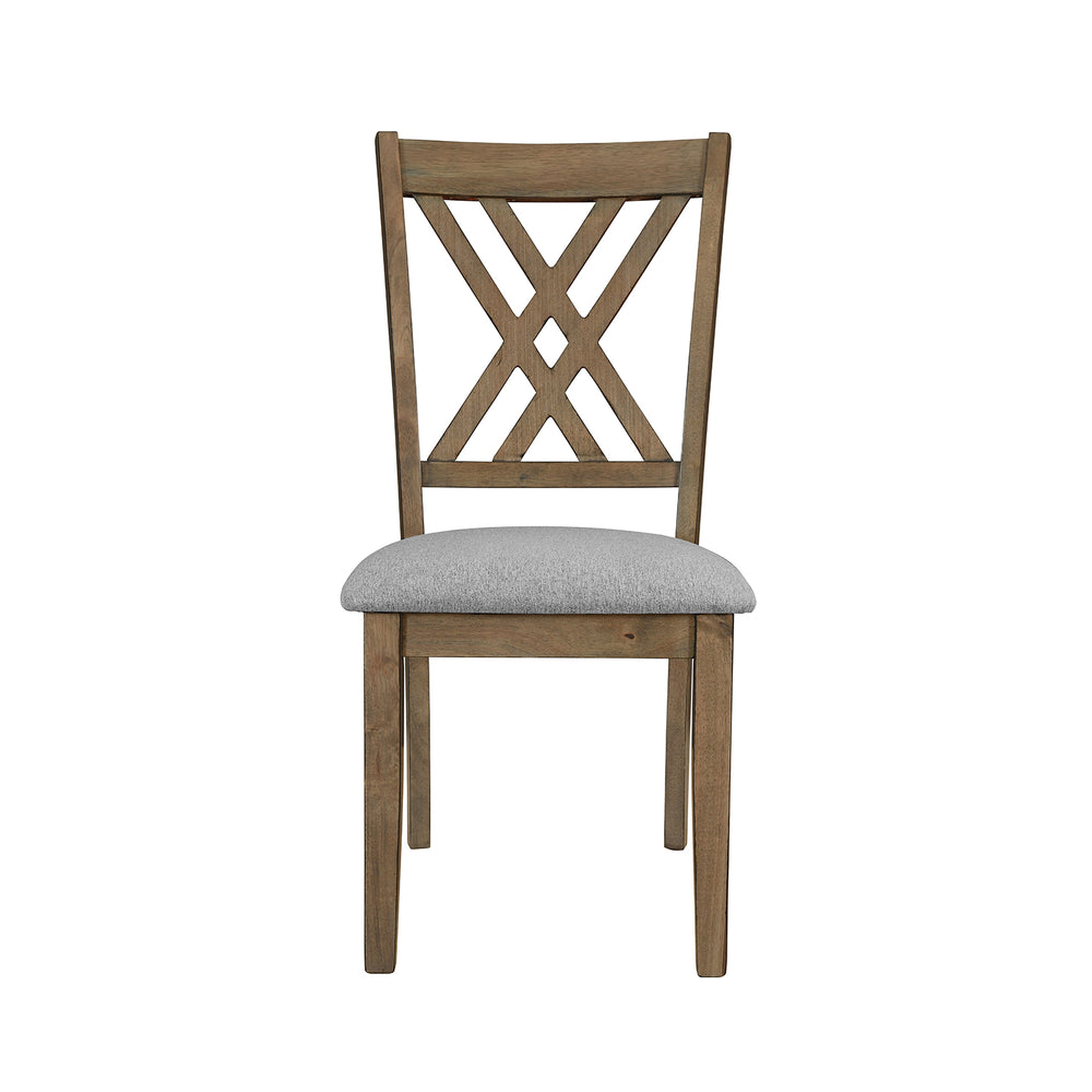 English Elm Amador Gray Cross Back Dining Chair Set B201P408886