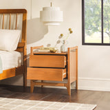 22" Angle-Face 2-Drawer Nightstand Caramel OSWB4CCA Walker Edison