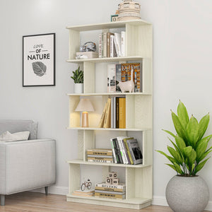 English Elm 31.5" Tall 5-tier Mdf Bookcase Slim Open Shelving Unit for Office Bedroom Living Room White W2899P444154