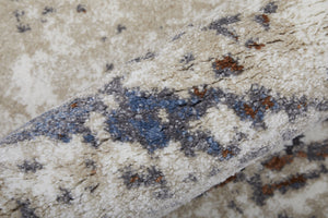 Feizy Rugs Gilmore Modern Abstract Geometric Rug – Vibrant Machine-made Polypropylene For Contemporary Spaces Ivory,Blue,Gray Polypropylene Gil39mlfivyblui6a