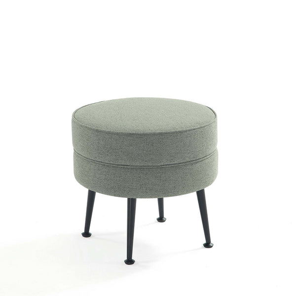 English Elm Bailey Upholstered Accent Ottoman In Sage Green - Stylish Footrest With Gold Legs For Modern Comfort B365P397870