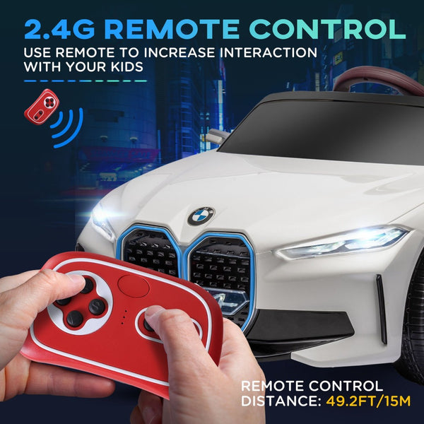 English Elm Aosom Licensed Bmw I4 12v Kids Ride on Car with Remote Suspension and Soft Start W2225P217173