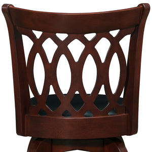 Jaxon Scroll Back Swivel Counter Stool Solid Rubberwood Frame Cushioned Seat Kitchen