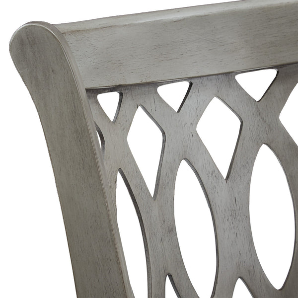 Jaxen Rubberwood Scroll Back Bar Stool with Cushioned Seat and Footrest for Kitchen or Bar