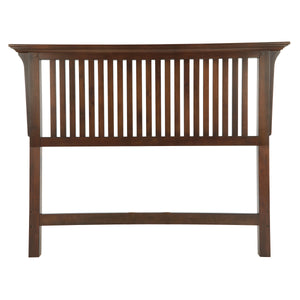 OSP Home Furnishings Modern Mission Queen Headboard Vintage Oak