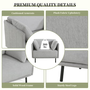 English Elm Christopher Knight Home® - 39" Vintage Grey Lounge Chair - Stylish Polyester Upholstery, Sturdy Wood Frame, Perfect For Any Room N767P208310G