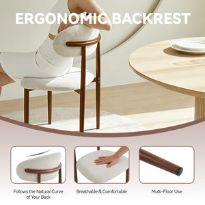 English Elm Solid Wood Extendable Dining Set with Iron Pipe Frame and Cushioned Beech Chairs Beige,Natural,Walnut W3590S00018
