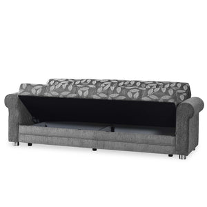 English Elm PrimeNest Grandera Collection Upholstered Convertible Sofabed with Storage, Chenille Upholstery, 74.8" Sleeper Grey Mix B030P286477