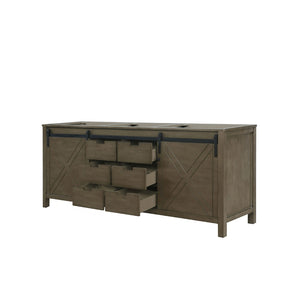 English Elm Rustic Brown Double Bath Vanity: 80" Solid Wood Storage Solution With Soft-Close Hardware & Charm B2731P260071-GIGA